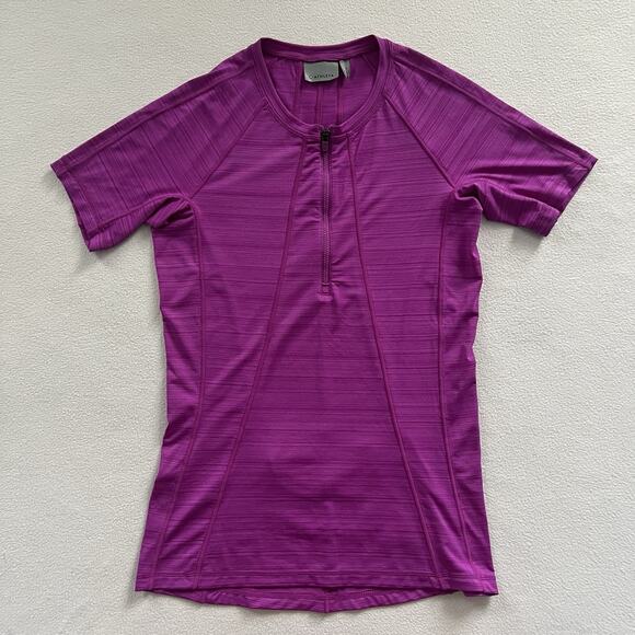 Athleta Purple UPF Sleeveless 1/4 Zip Pacifica Tee Swim Rashguard Top 439089 XS - Picture 1 of 8